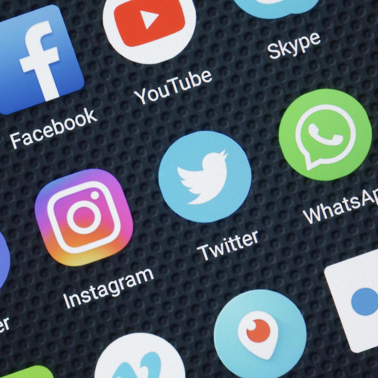 Social Media Apps auf einem Smartphone