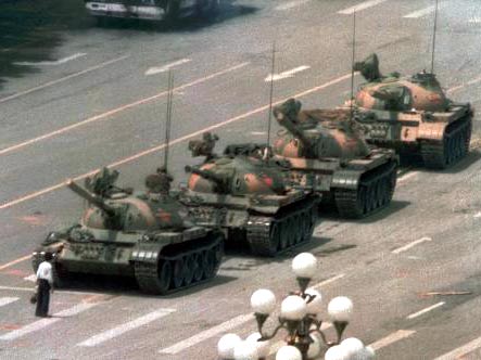 Blick auf den Tianamen-Platz am 5. Juni 1989