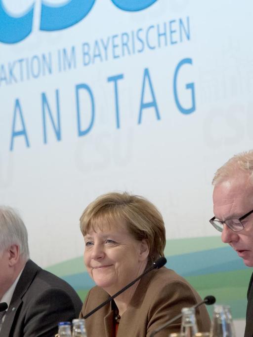 Bundeskanzlerin Angela Merkel zu Gast bei der CSU-Landtagsfraktion, 20.1.2016 Wildbad Kreuth