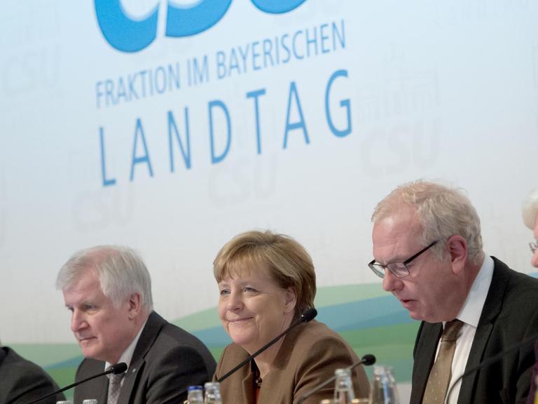 Bundeskanzlerin Angela Merkel zu Gast bei der CSU-Landtagsfraktion, 20.1.2016 Wildbad Kreuth