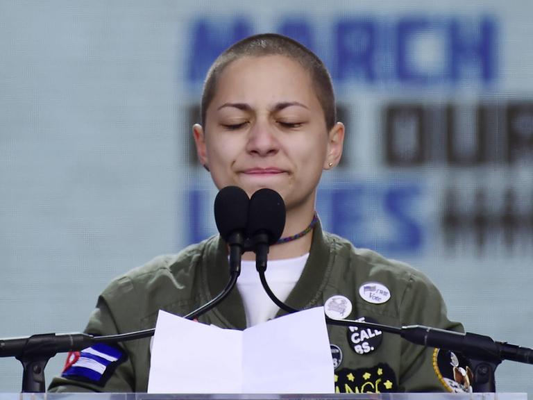 Emma González, Schülerin an der Stoneman Douglas High School, bei ihrer Rede auf dem "March For Our Lives" in Washington am 24. März 2018
