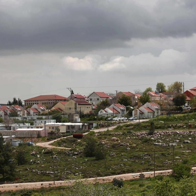 Blick auf die israelische Siedlung "Shifot Rahil" in der besetzten Westbank