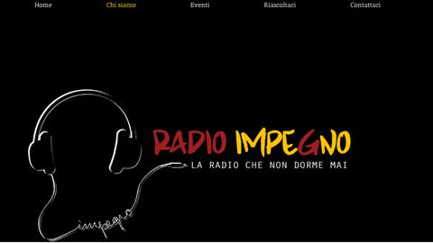 Screenshot der Internetseite von Radio Impegno