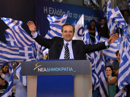 Antonis Samaras, Vorsitzender der konservativen Partei Nea Dimokratia (ND)
