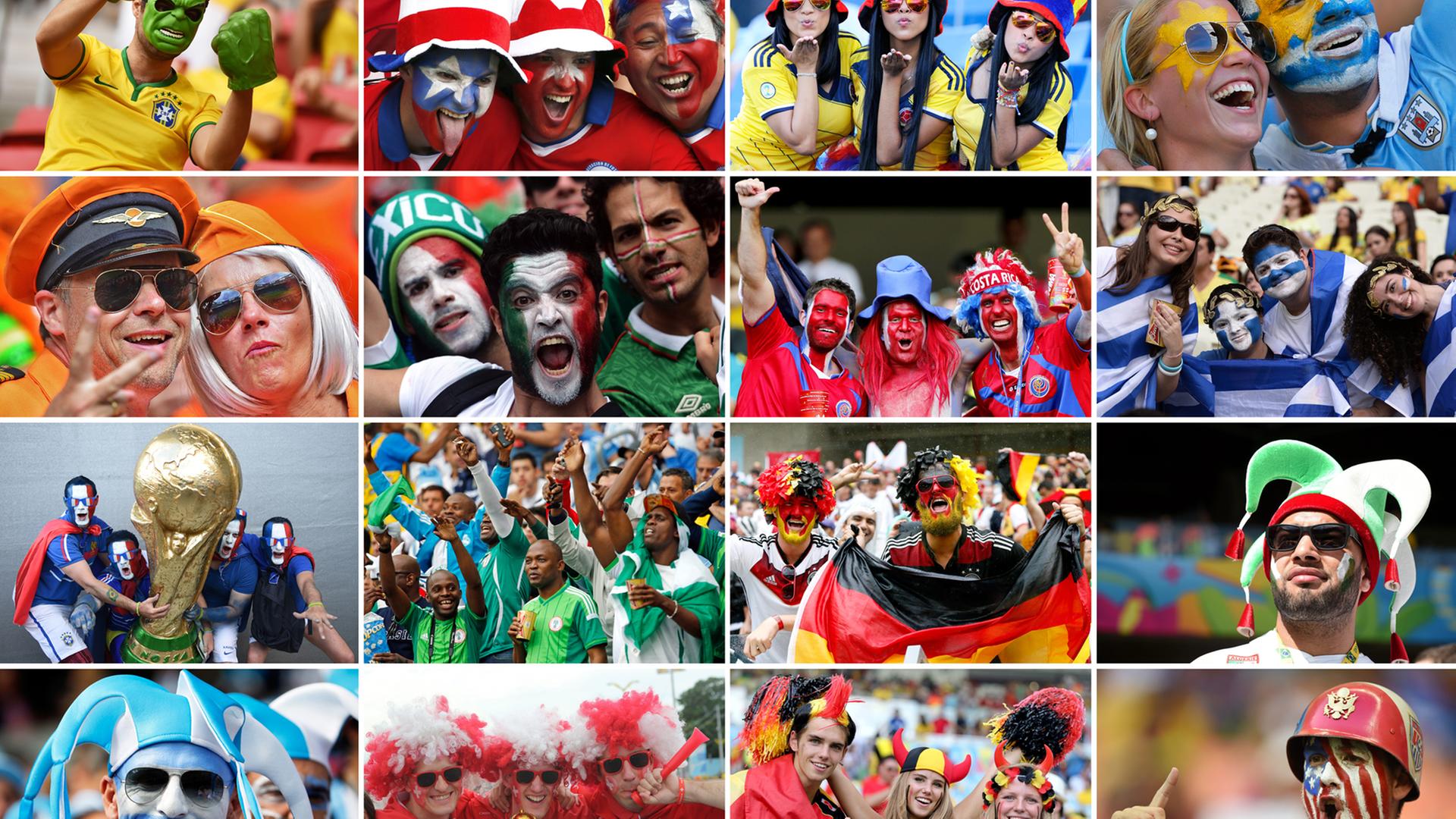 Fans der teilnehmenden Mannschaften am Achtelfinale der FIFA-Fußball-Weltmeisterschaft in Brasilien Fans der teilnehmenden Mannschaften am Achtelfinale der FIFA-Fußball-Weltmeisterschaft in Brasilien