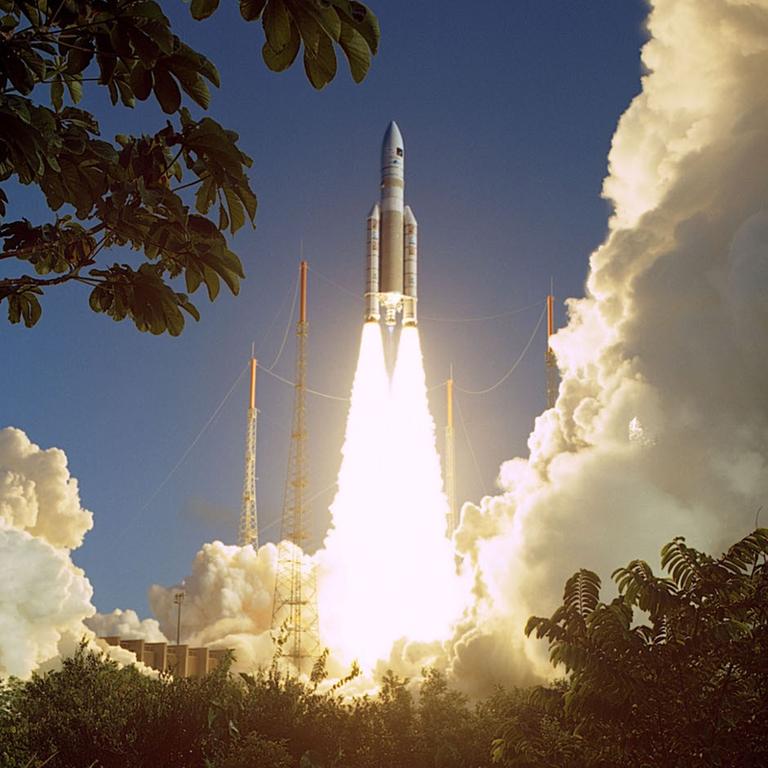 Europas Erfolgsgeschichte: Start einer Ariane-5-Rakete in Kourou