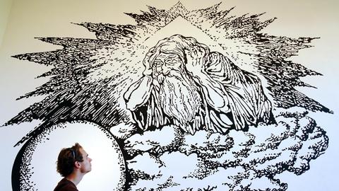 Der antimaterialistischen Tradition zum Trotz: Gott ein alter Mann mit Bart.