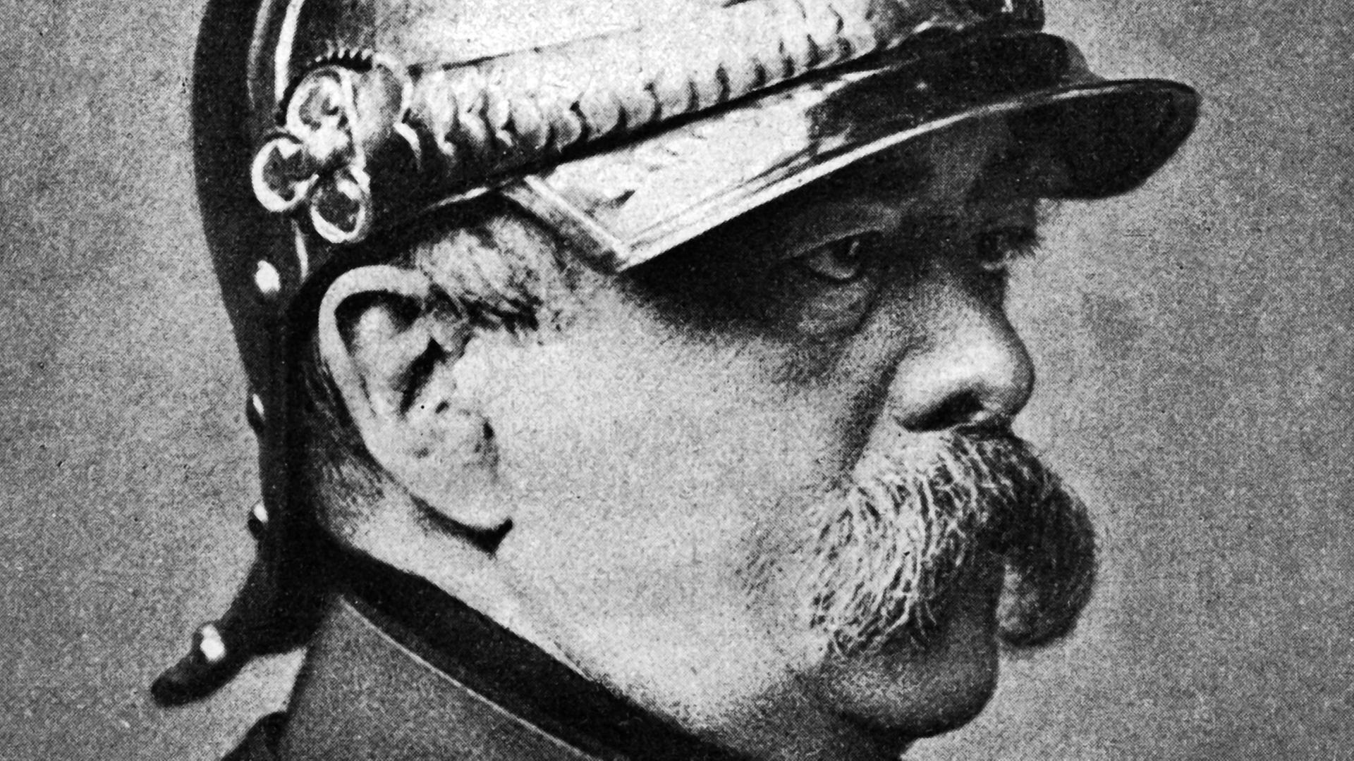 Zeitgenössisches Porträt des deutschen Staatsmanns Otto von Bismarck (1815-1898).