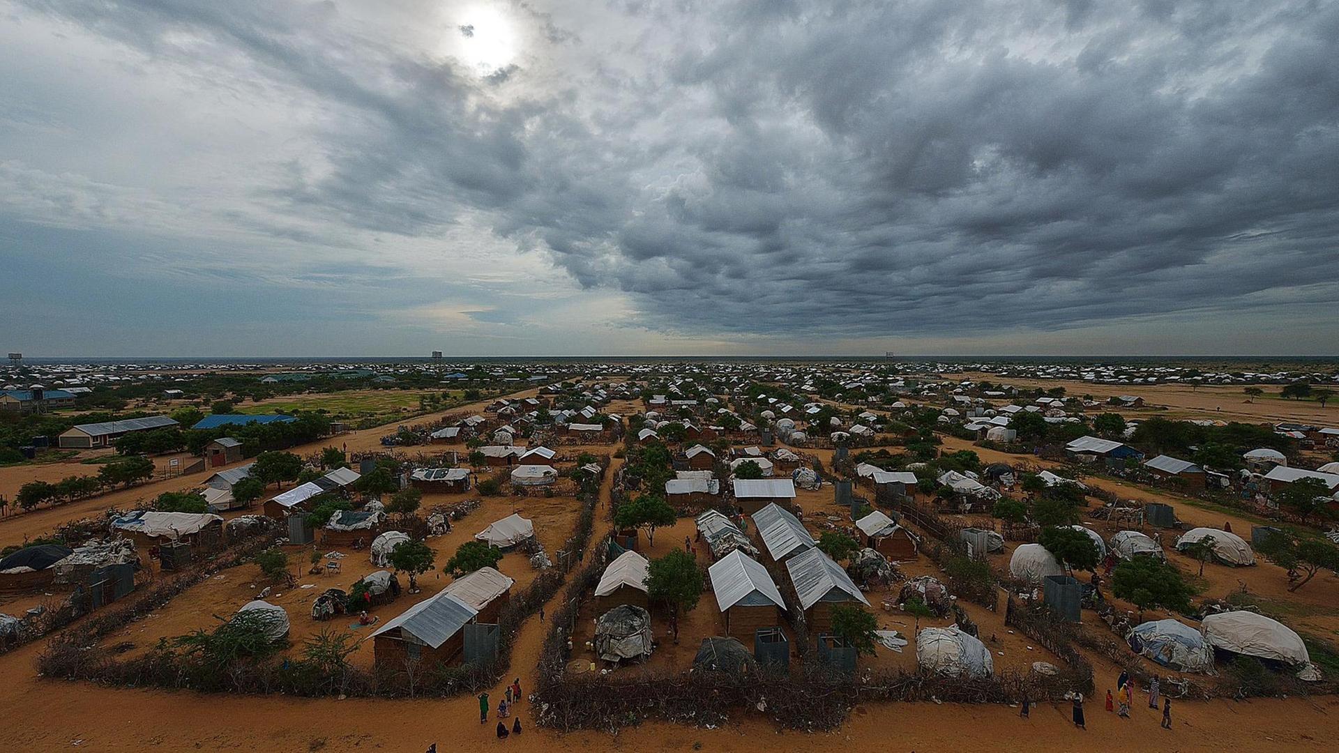 Ein Luftbild auf den östlichen Teil des Flüchtlingslagers Dadaab.