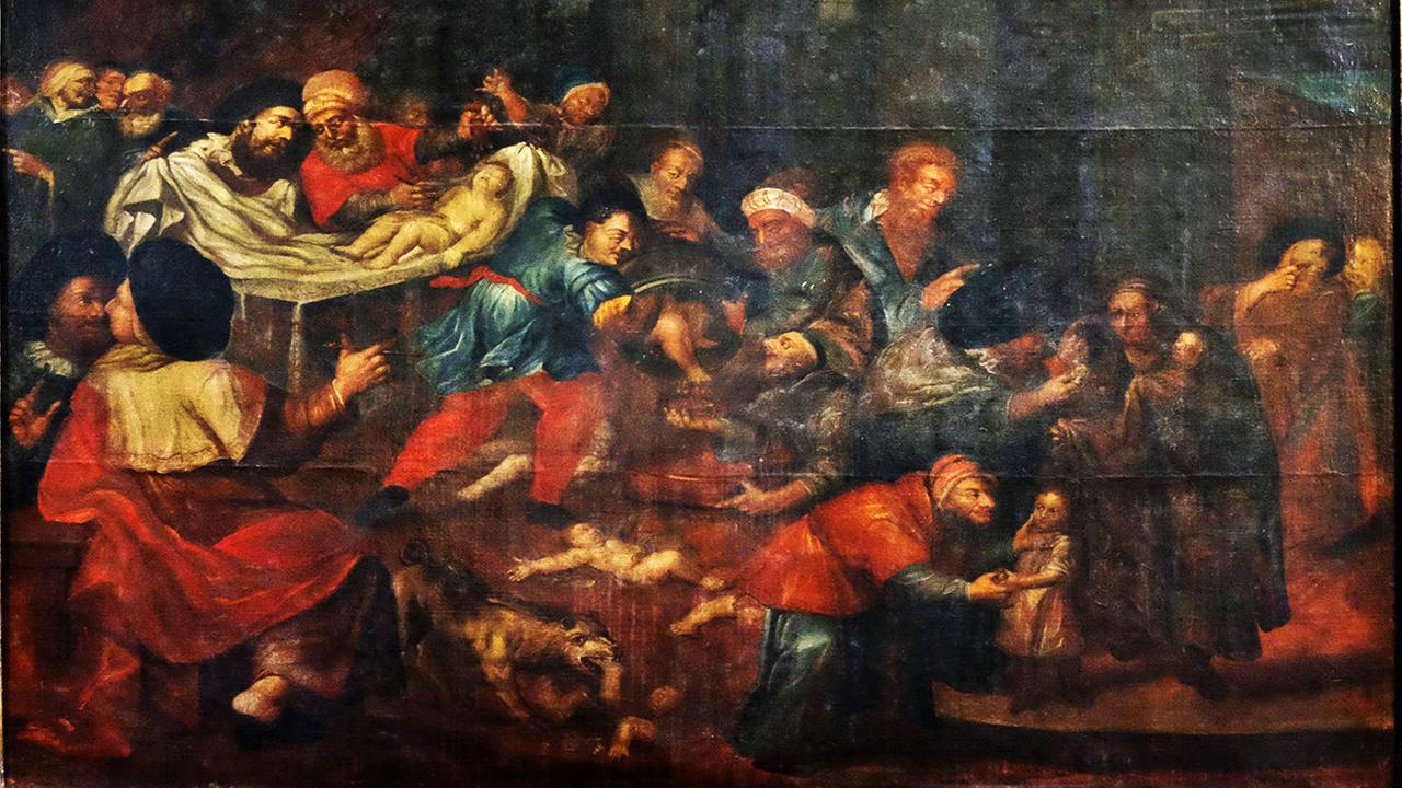 Carlo de Prevot: "Infanticidia" (deutsch: "Kindermörder"), Kathedrale in Sandomir