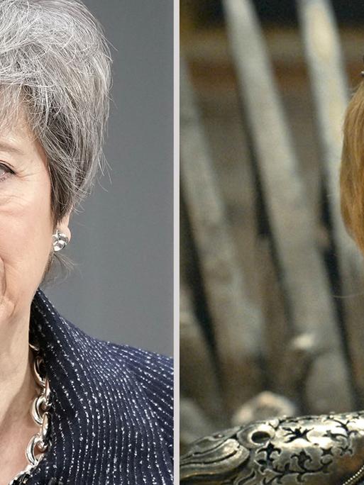 Die britische Premierministerin Theresa May und "Cersei Baratheon" in der HBO- Serie.