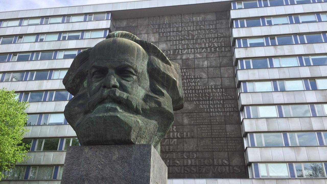 Das Bild zeigt das Karl Marx-Denkmal in Chemnitz