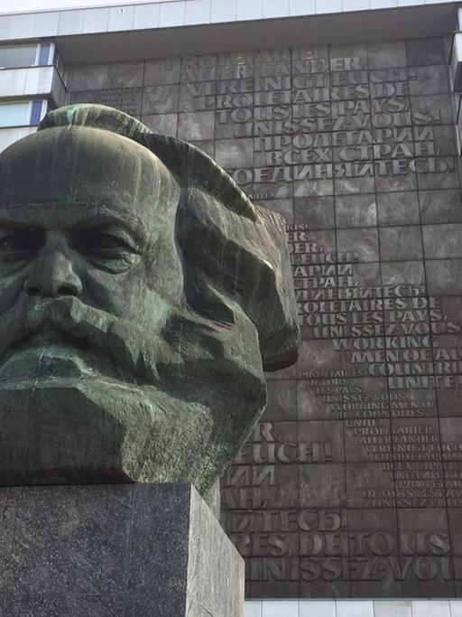 Das Bild zeigt das Karl Marx-Denkmal in Chemnitz