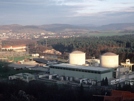 Undatierte Aufnahme des Kernkraftwerkes in Beznau im Schweizer Kanton Aargau.