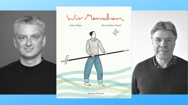 Der Schriftsteller Dieter Böge und der Illustrator Bernd Mölck-Tassel und ihr gemeinsames Werk „Wir Menschen“