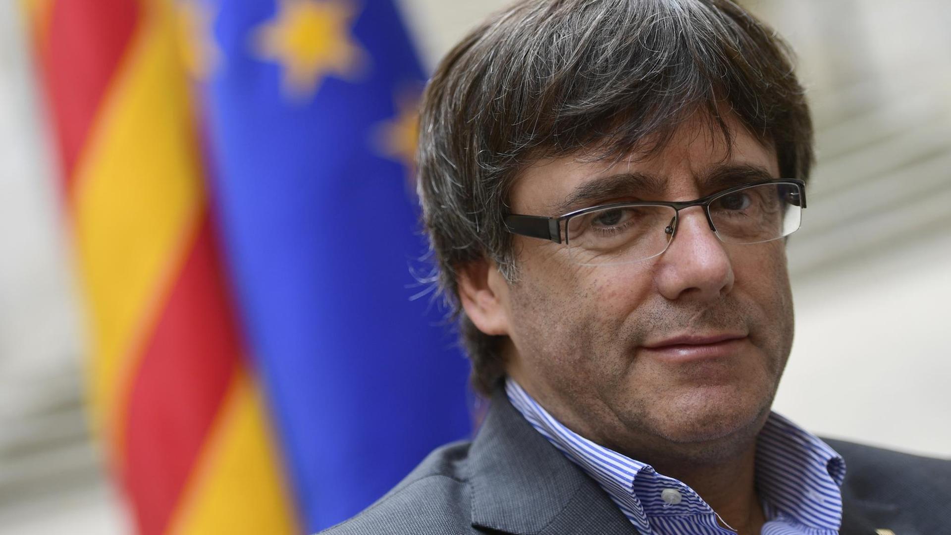 Der Präsident der katalanischen Regionalregierung Carles Puigdemont 30.9.17
