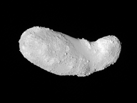 Der Asteroid Itokawa könnte aus mehreren Teilstücken zusammengesetzt sein Der Asteroid Itokawa könnte aus mehreren Teilstücken zusammengesetzt sein
