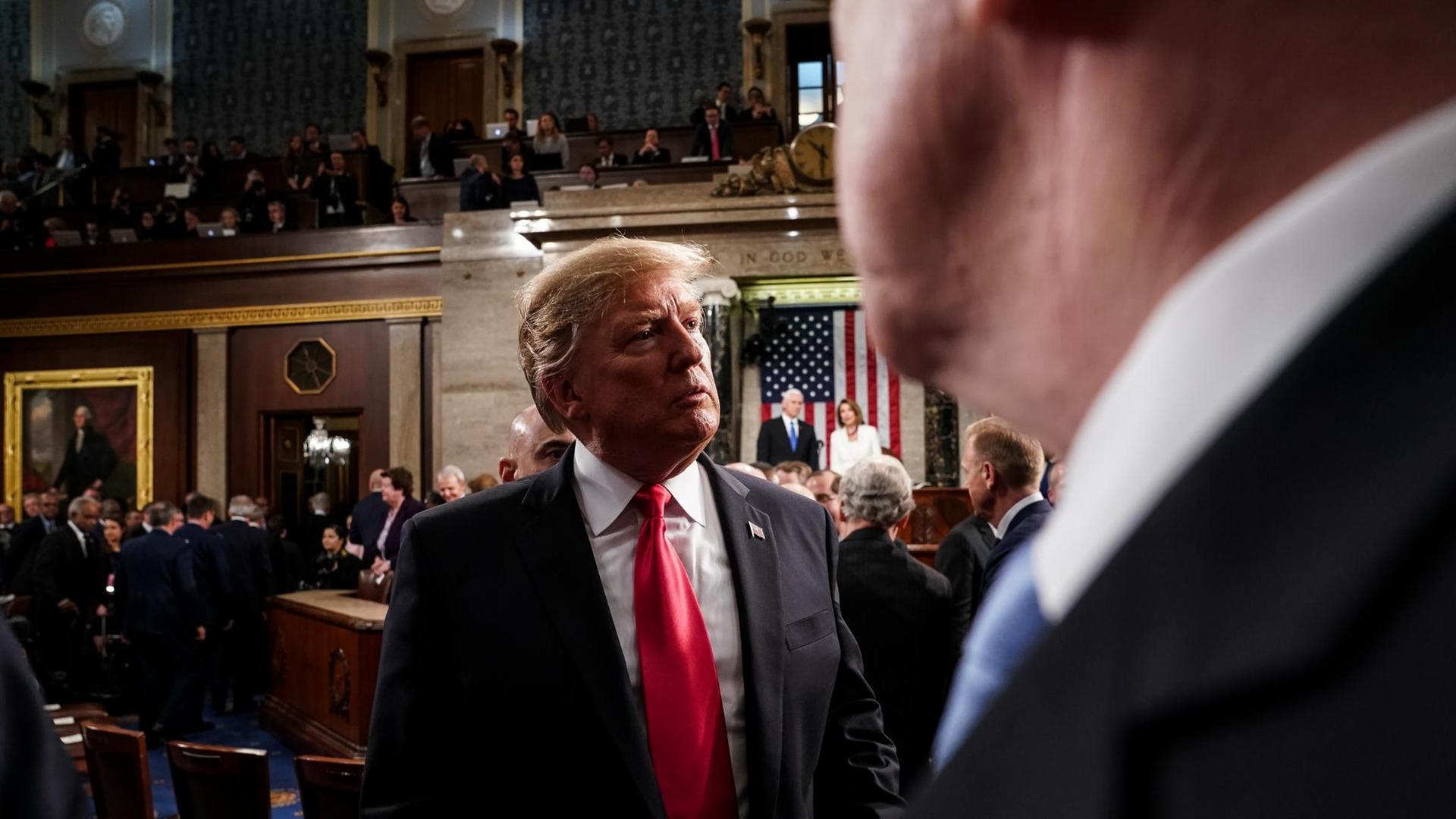 US-Präsident Trump im Kongress. 