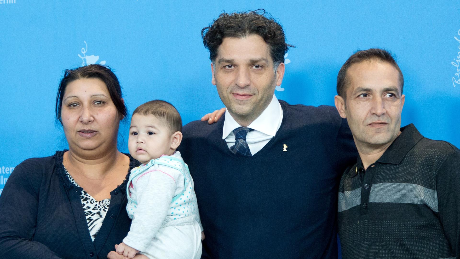 Actress Senada Alimanovic (L-R), her son Danis, director Danis Tanovic and actor Nazif Mujic pose at a photocall for the movie «An Episode in the Life of an Iron Picker» during the 63rd annual Berlin International Film Festival in Berlin, Germany, 13 Febr Actress Senada Alimanovic (L-R), her son Danis, director Danis Tanovic and actor Nazif Mujic pose at a photocall for the movie «An Episode in the Life of an Iron Picker» during the 63rd annual Berlin International Film Festival in Berlin, Germany, 13 Febr