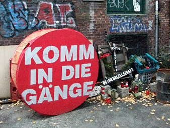Künstlerproteste im Hamburger Gängeviertel