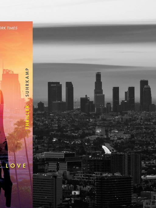 Buchcover zu "Lola" von Melissa Scrivner Love vor der Skyline von Los Angeles.