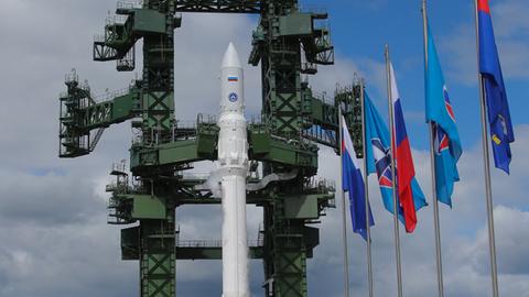Die Angara-Rakete bei ihrem Start am 27. Juni 2014.
