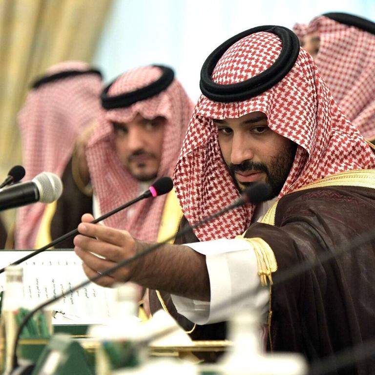 Mohammed bin Salman, Kronprinz von Saudi-Arabien, am 14. Oktober 2019 bei Gesprächen zwischen Russland und Saudi-Arabien. 