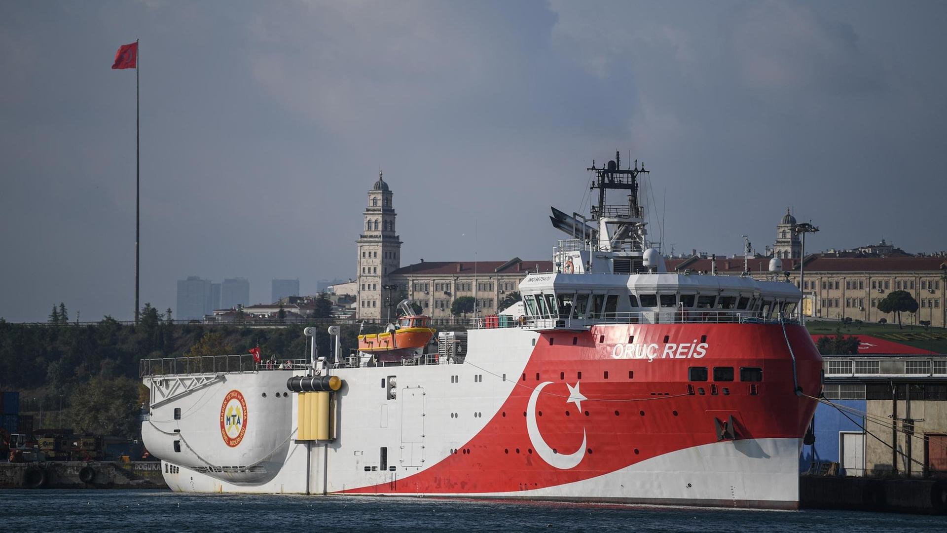 Das türkische Forschungsschiff "Oruc Reis".