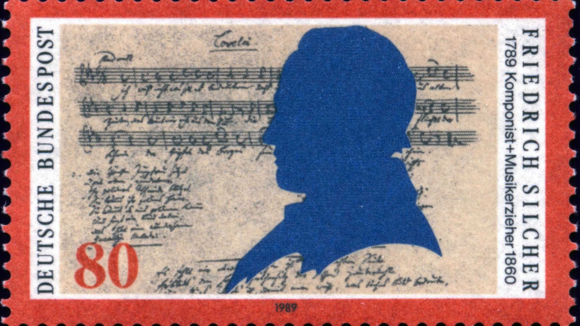 Friedrich Silcher auf einer Briefmarke der Deutschen Bundespost