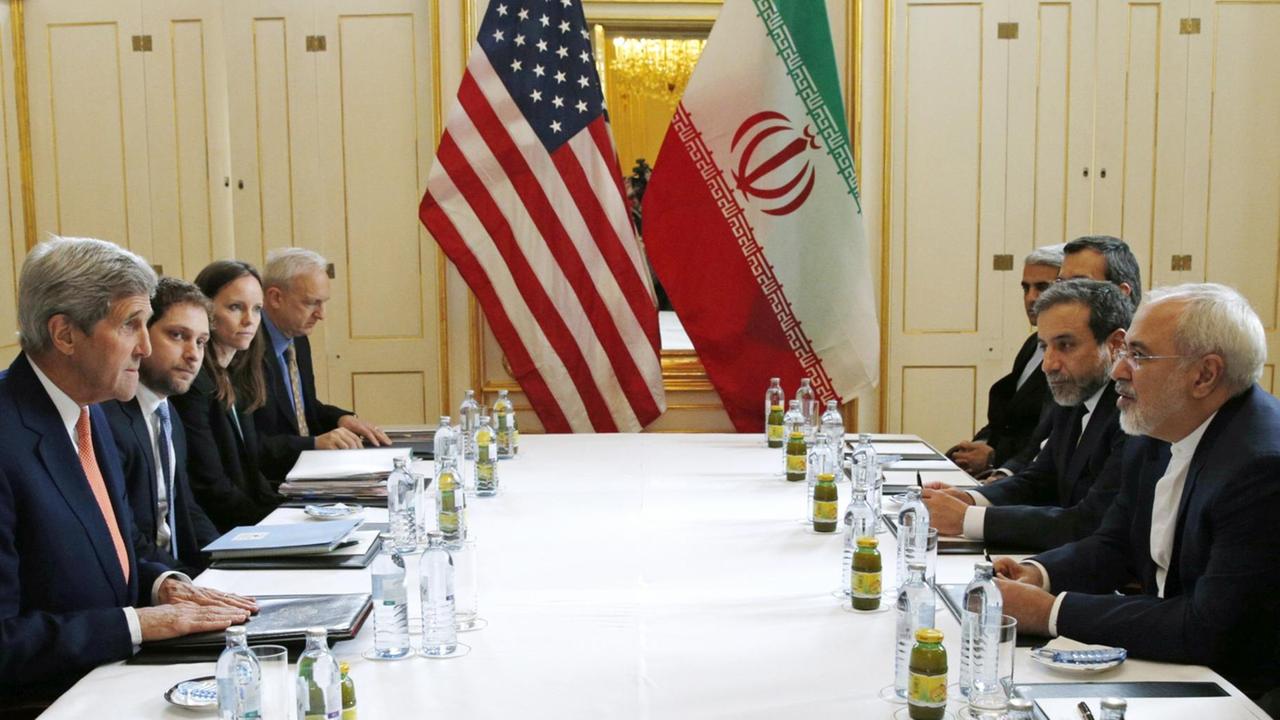US-Außenminister Kerry und sein iranischer Amtskollege Sarif in Wien