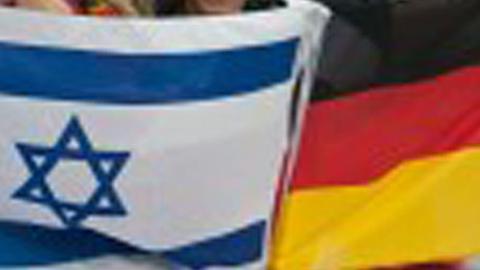 Die Flaggen Israels und Deutschlands