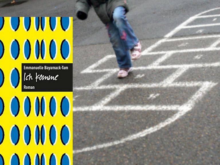 Buchcover von Emmanuelle Bayamack-Tams "Ich komme". Im Hintergrund: Ein Kind spielt auf einem Schulhof.