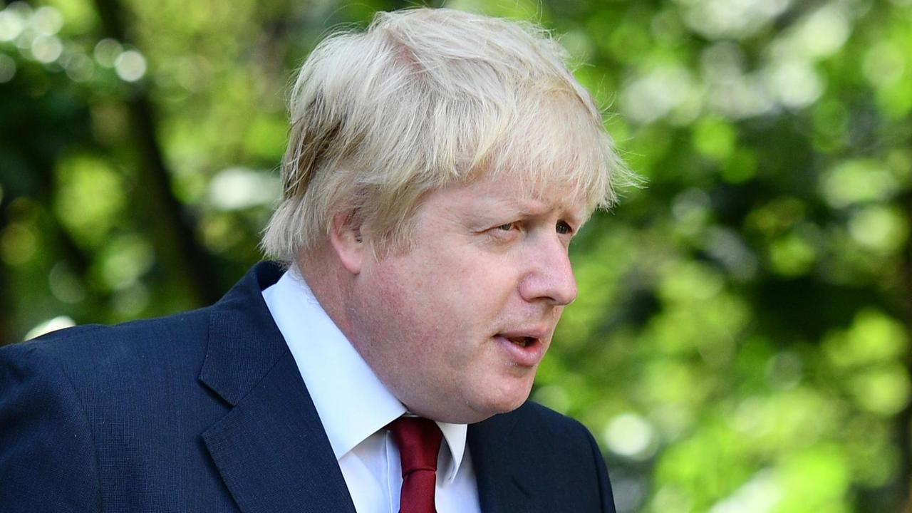 Londons Ex-Bürgermeister und Brexit-Befürworter Boris Johnson vor seinem Haus nahe London.
