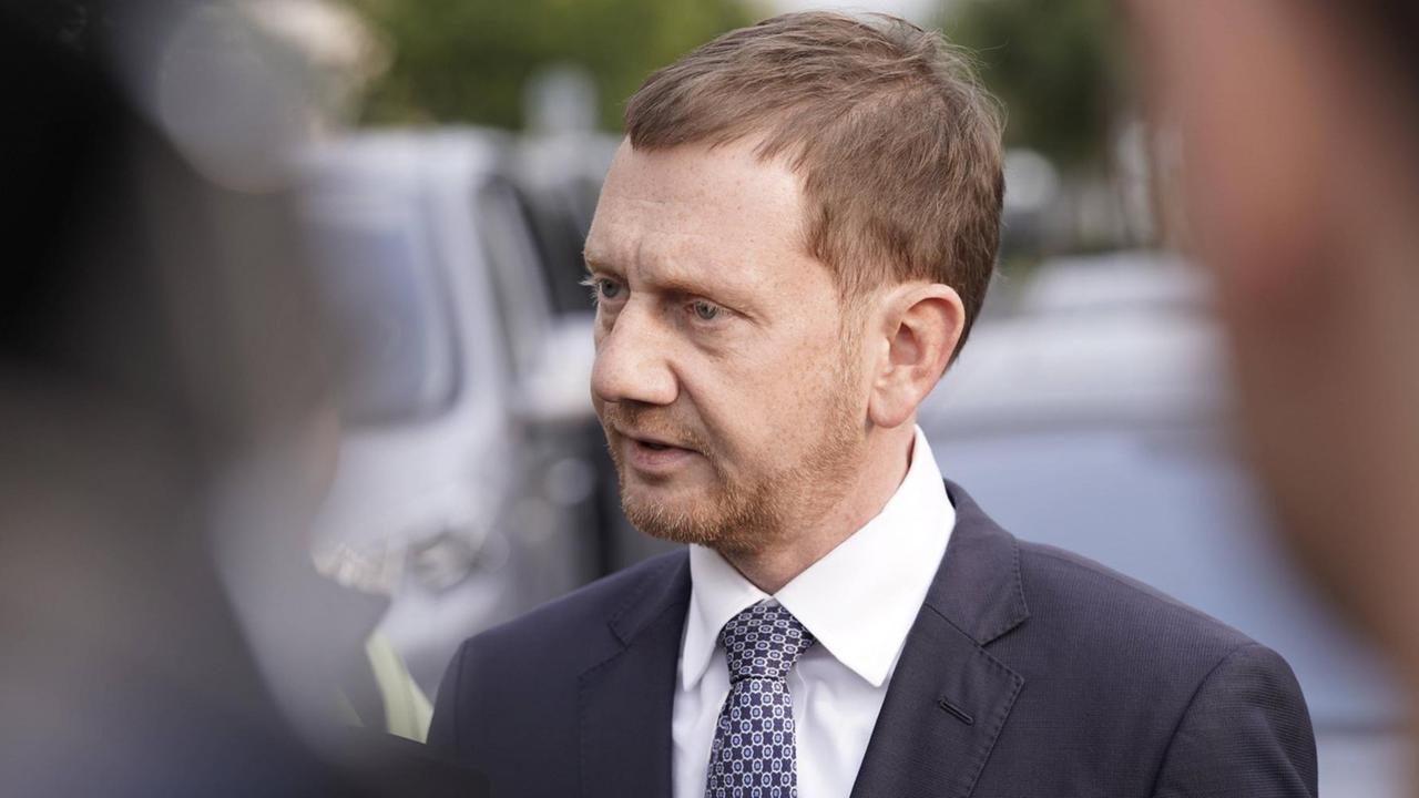 Zu sehen ist der sächsische Ministerpräsident Michael Kretschmer. Zu sehen ist der sächsische Ministerpräsident Michael Kretschmer.