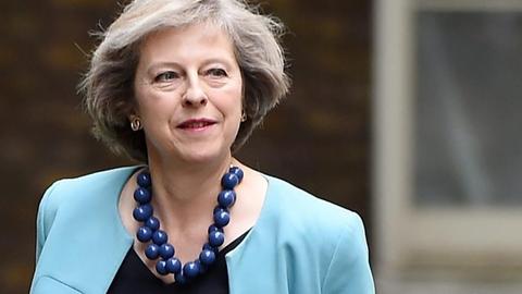 Die britische Innenministerin Theresa May erscheint am 27. Juni 2016 zu einer Kabinettssitzung.