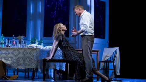 Cate Blanchett und Richard Roxburgh im Theaterstück "The Present". Das Stück wurde 2015 in Sydney uraufgeführt und war dort sehr erfolgreich.