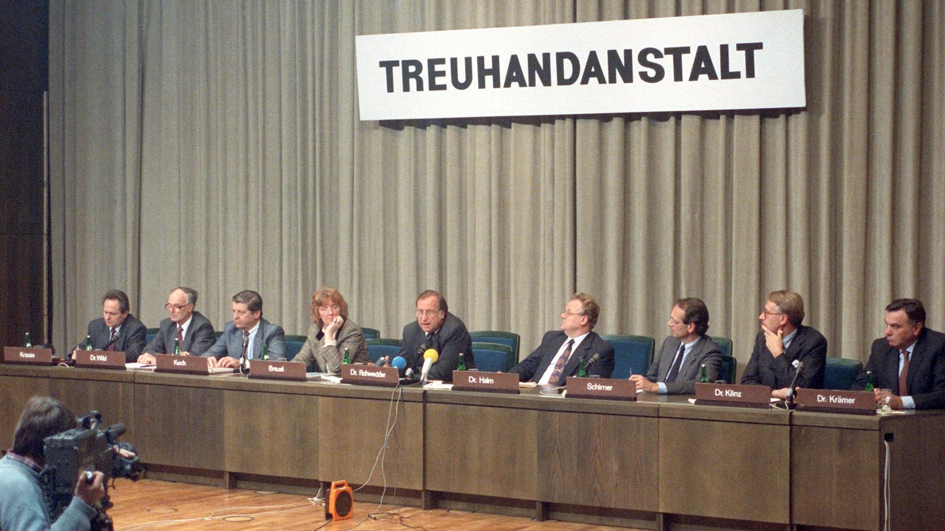 Pressekonferenz der Treuhandanstalt