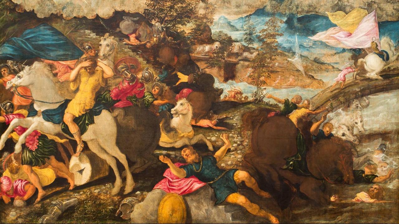 Jacopo Tintoretto, Die Bekehrung des Saulus, 1538/39, Öl auf Leinwand.
