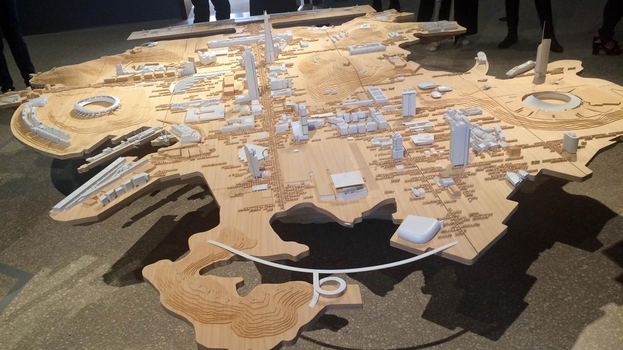 Modell von Renzo Piano in der Londoner Ausstellung