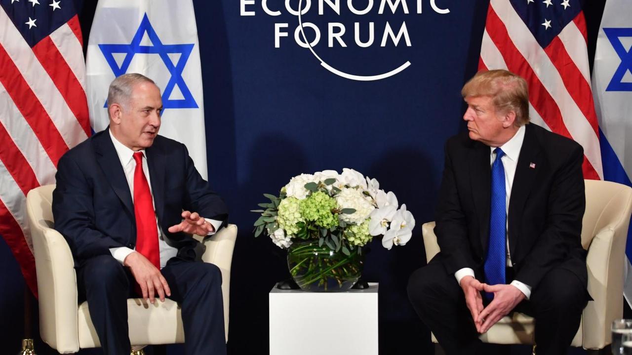 US-Präsident Trump und Israels Ministerpräsident Netanjahu auf dem Weltwirtschaftsforum in Davos