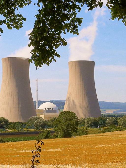 Das von Eon betriebene Kernkraftwerk in Grohnde an der Weser bei Hameln