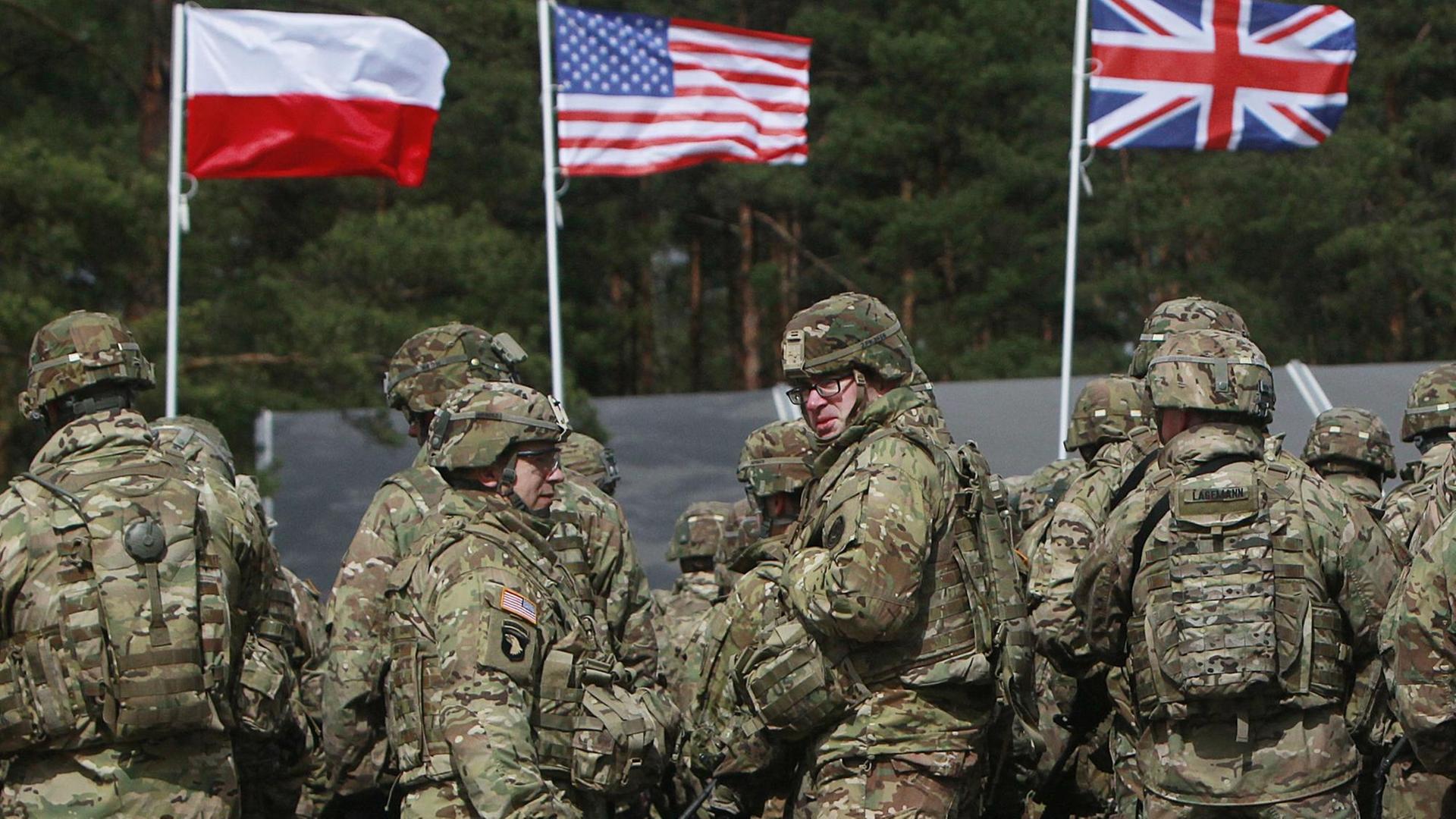 Zunächst 1000 Mann umfasst die multinationale Nato-Truppe zum Schutz der Ostgrenze in Polen.