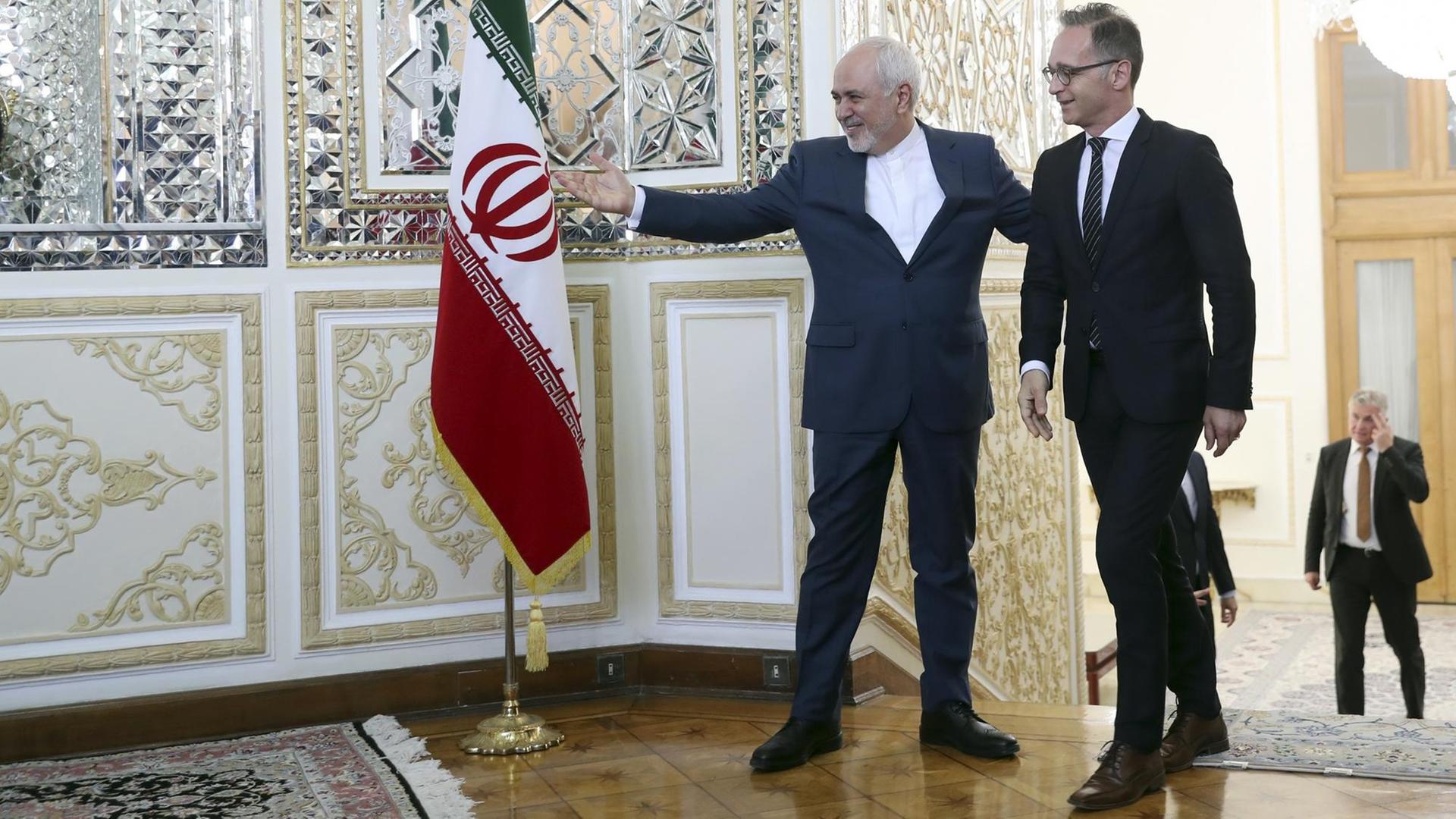 Irans Außenminister Mohammad Javad Scharif und sein deutscher Amtskollege Heiko Maas.