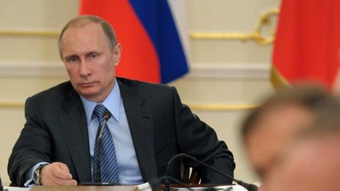 Russlands Präsident Wladimir Putin bei einer Regierungssitzung am Mittwoch