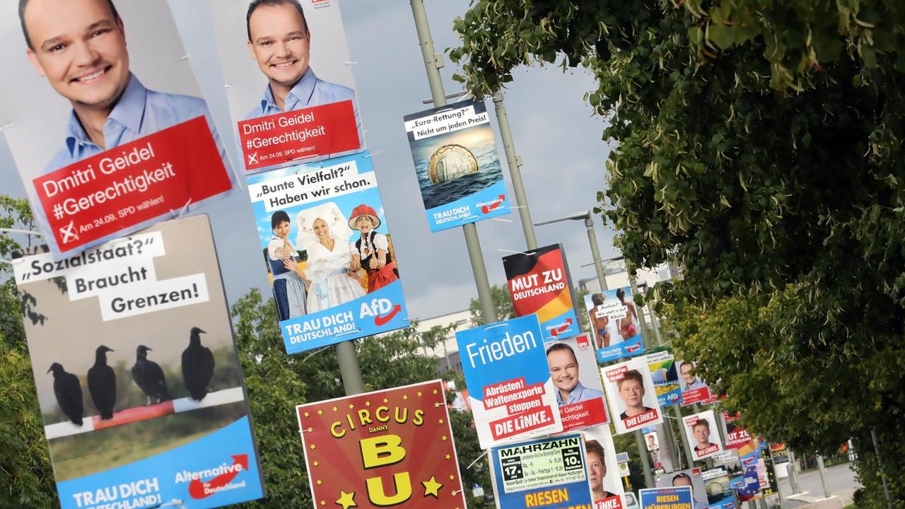 Wahlplakate für die Bundestagswahl 2017