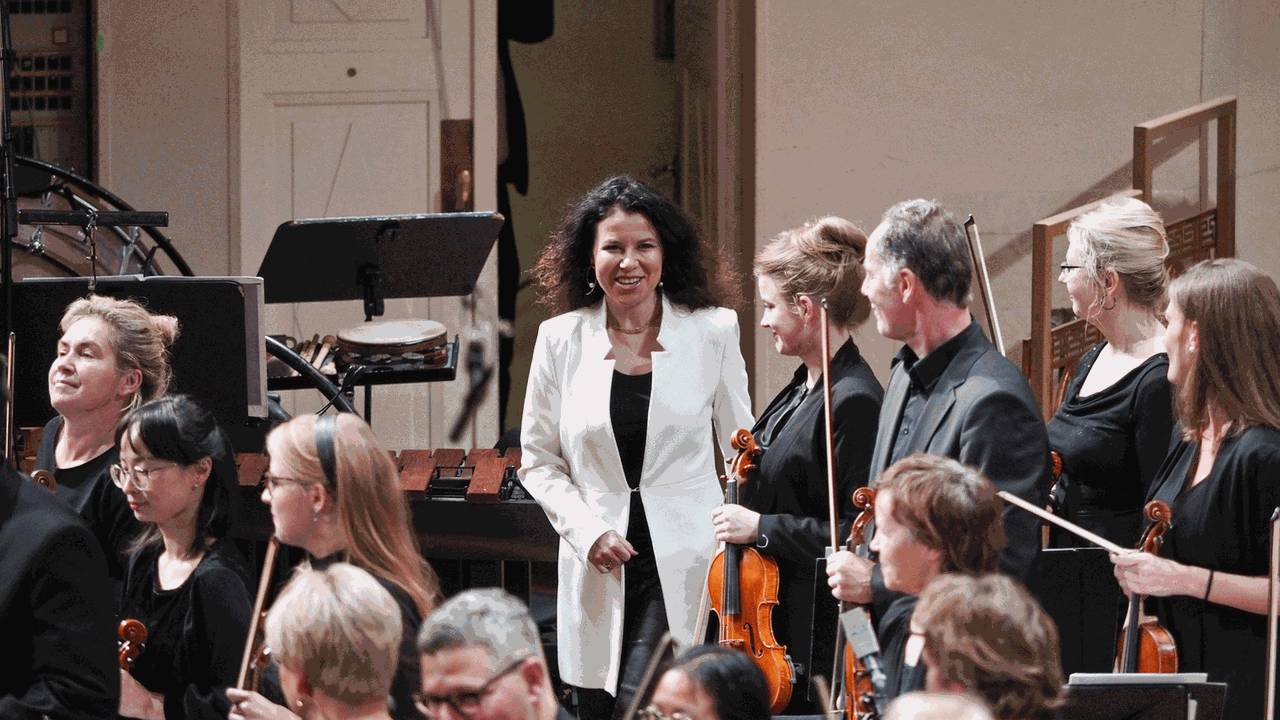 Die Komponistin Agata Zubel und das RSO Wien am 31. Oktober 2019 bei der Eröffnung von Wien Modern im Wiener Konzerthaus