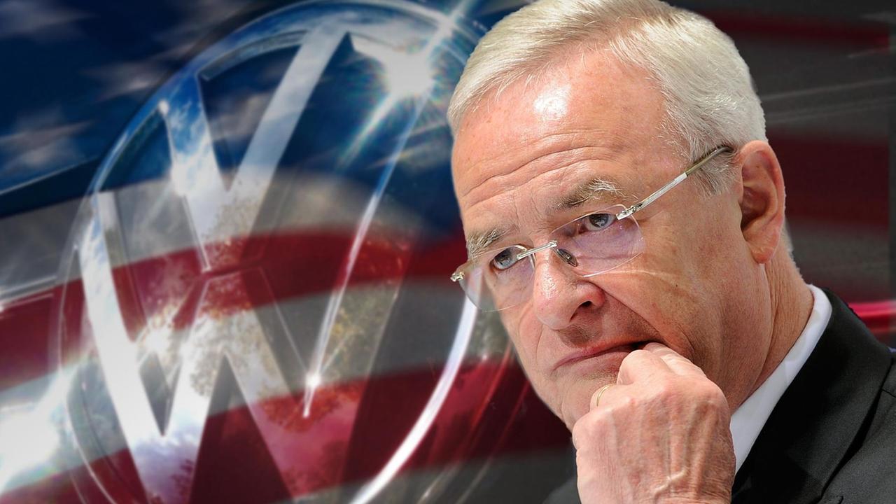 Der frühere VW-Chef Martin Winterkorn vor einem VW-Logo Der frühere VW-Chef Martin Winterkorn vor einem VW-Logo