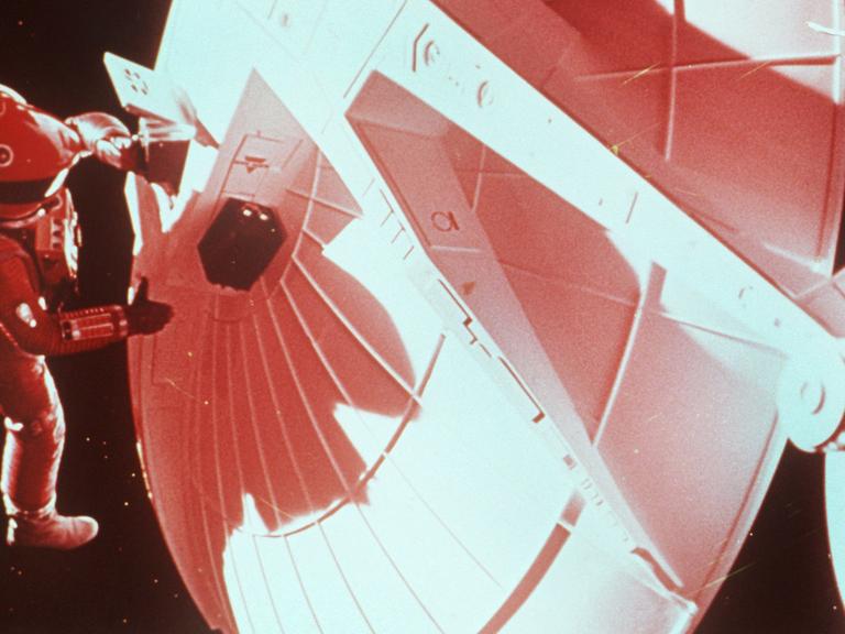Szene aus dem Science-Fiction Kultfilm "2001 - Odyssee im Weltraum" von Stanley Kubrick