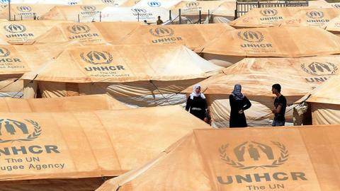 Syrische Flüchtlinge in einem Camp in Jordanien 2012