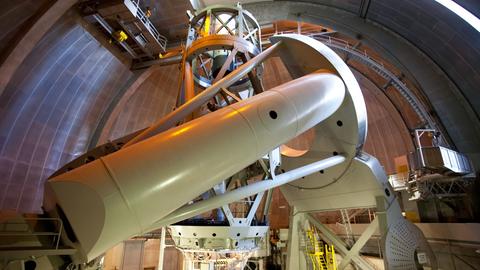 Das berühmte 5-Meter-Hale-Teleskop des Palomar Observatory.